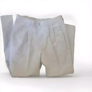 Men's Cotton Pleated Dockers Tan 36x31 Individual Fit Waistband Pants